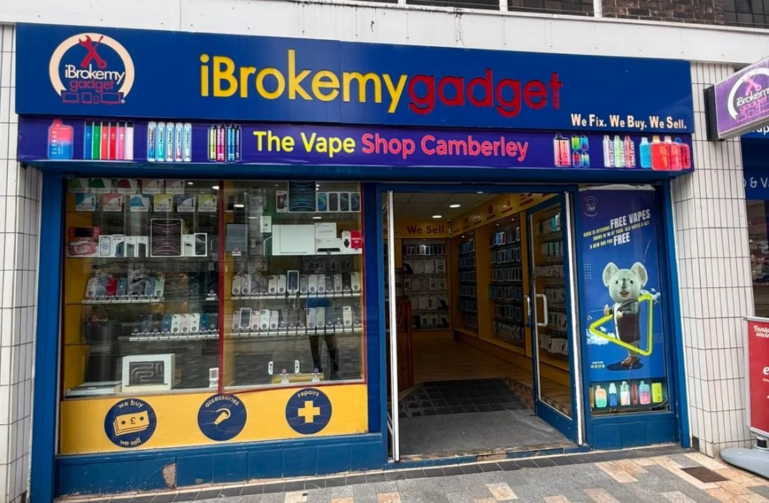 iBrokeMyGadget shop front on Princess Way, Camberley — phone, tablet and gadget repairs
